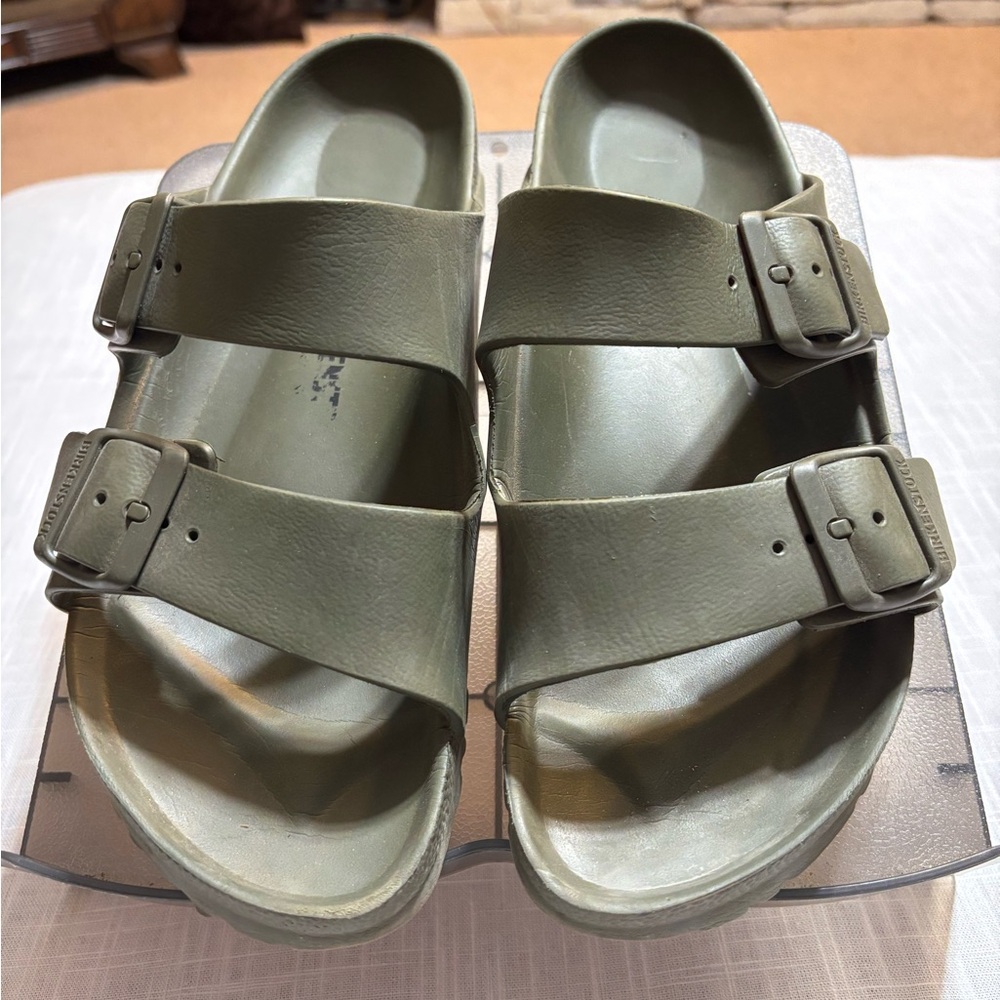 Birkenstock army green Double Strap Sandals